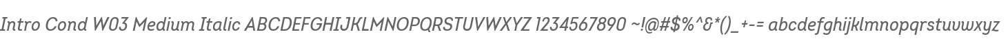 Intro Cond W03 Medium Italic