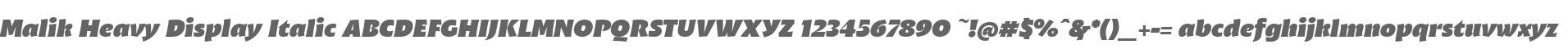 Malik Heavy Display Italic