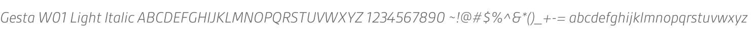 Gesta W01 Light Italic