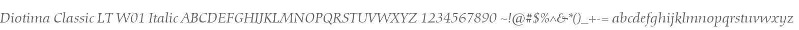 Diotima Classic LT W01 Italic