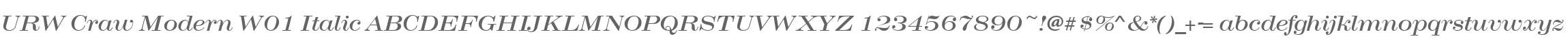 URW Craw Modern W01 Italic