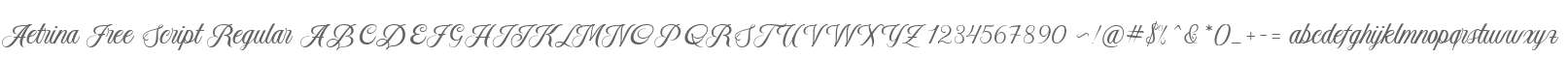 Aetrina Free Script Regular