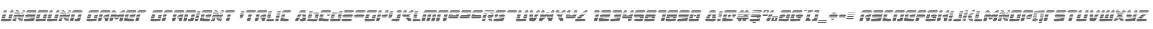 Unbound Gamer Gradient Italic
