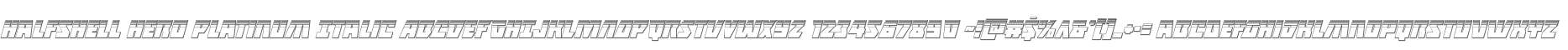 Halfshell Hero Platinum Italic