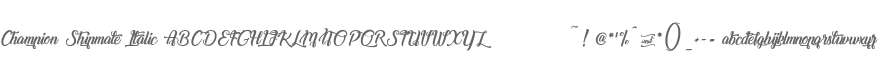 Champion Shipmate Italic
