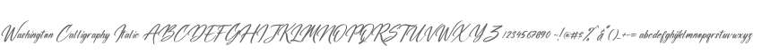 Washington Calligraphy Italic