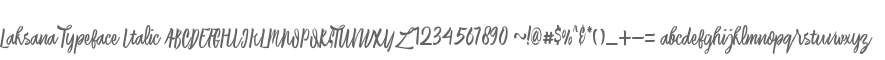 Laksana Typeface Italic