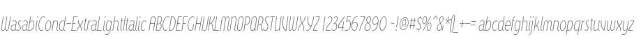 WasabiCond-ExtraLightItalic