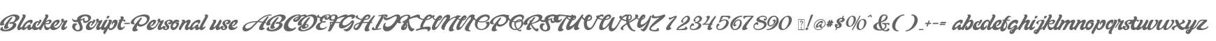 Blacker Script-Personal use
