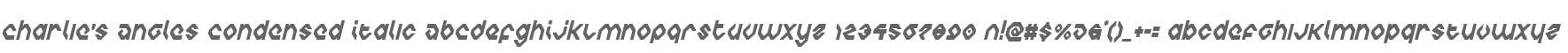 Charlie's Angles Condensed Italic