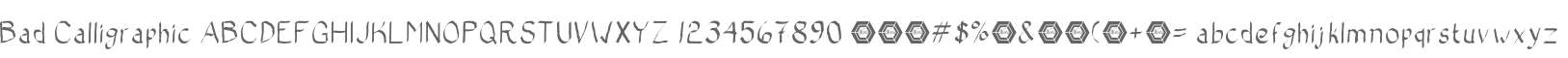 Bad Calligraphic