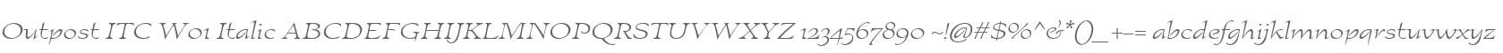 Outpost ITC W01 Italic
