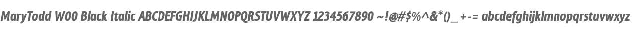 MaryTodd W00 Black Italic