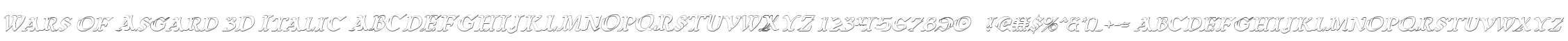 Wars of Asgard 3D Italic