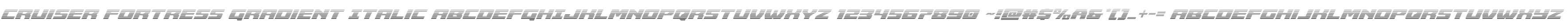 Cruiser Fortress Gradient Italic