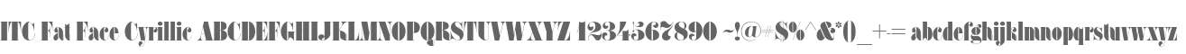 ITC Fat Face Cyrillic