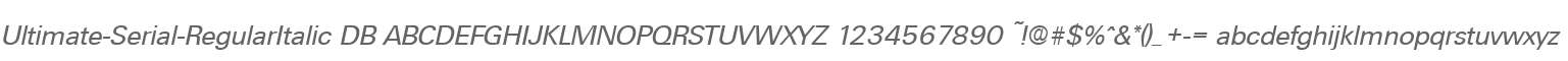Ultimate-Serial-RegularItalic DB