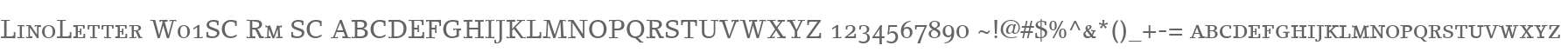 LinoLetter W01SC Rm SC