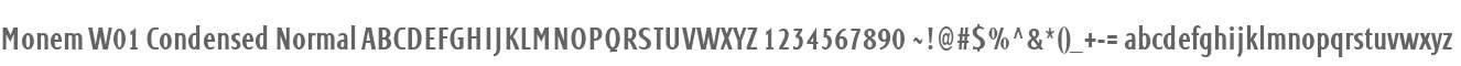Monem W01 Condensed Normal