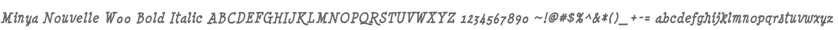 Minya Nouvelle W00 Bold Italic