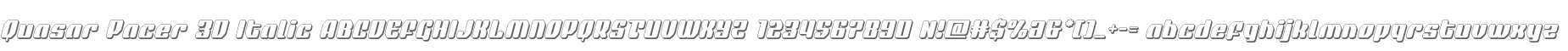 Quasar Pacer 3D Italic