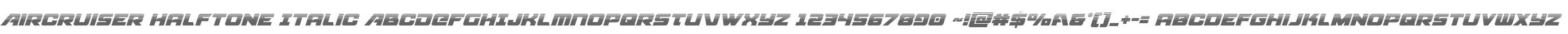 Aircruiser Halftone Italic