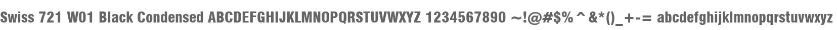 Swiss 721 W01 Black Condensed