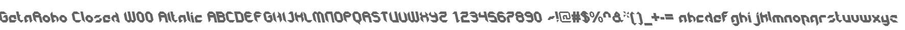 GetaRobo Closed W00 AItalic