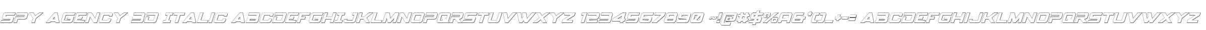 Spy Agency 3D Italic