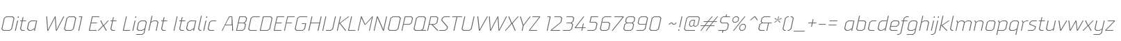 Oita W01 Ext Light Italic