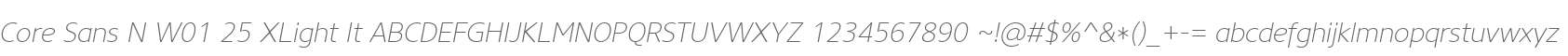 Core Sans N W01 25 XLight It