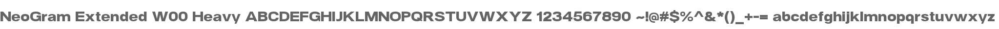 NeoGram Extended W00 Heavy