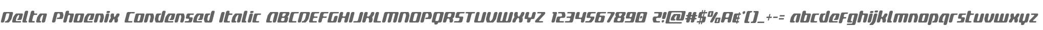 Delta Phoenix Condensed Italic