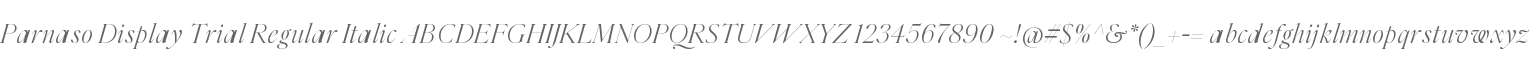 Parnaso Display Trial Italic