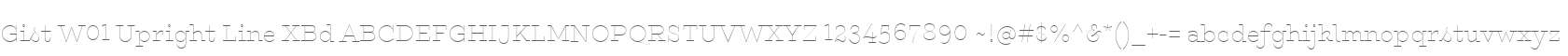 Gist W01 Upright Line XBd