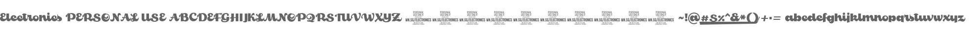 Electronics PERSONAL USE