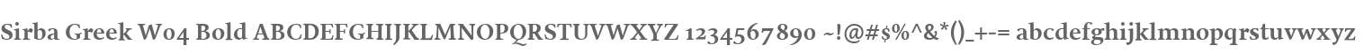 Sirba Greek W04 Bold