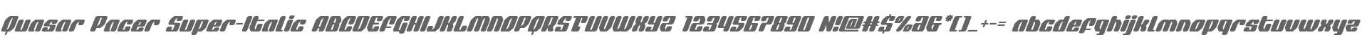 Quasar Pacer Super-Italic