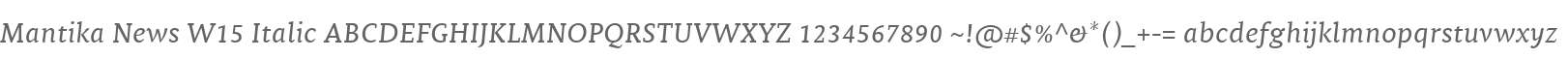 Mantika News W15 Italic