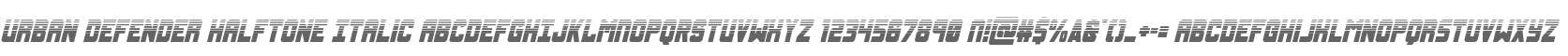 Urban Defender Halftone Italic