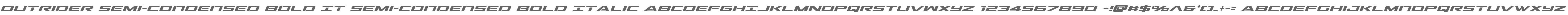 Outrider Semi-Condensed Bold It Semi-Condensed Bold Italic