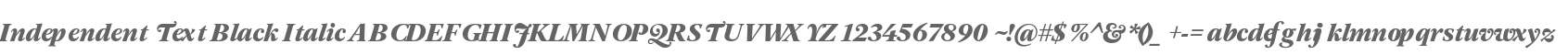 Independent Text Black Italic