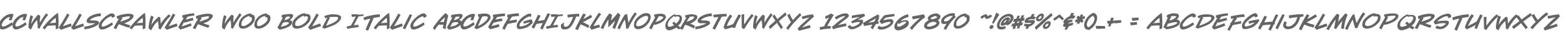 CCWallScrawler W00 Bold Italic