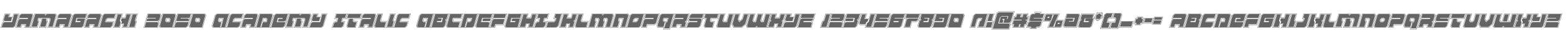Yamagachi 2050 Academy Italic