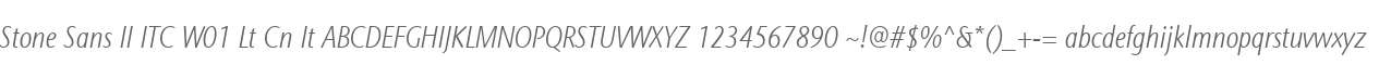Stone Sans II ITC W01 Lt Cn It