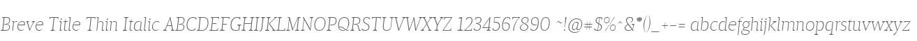 BreveTitle-ThinItalic