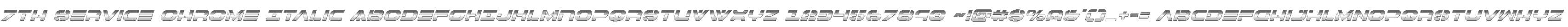 7th Service Chrome Italic