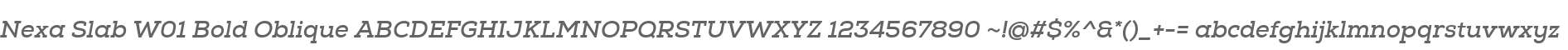 Nexa Slab W01 Bold Oblique