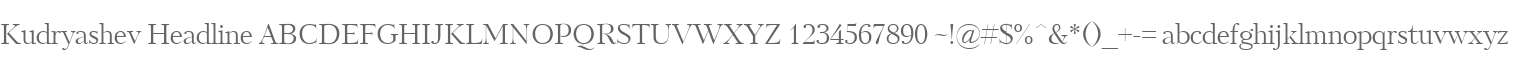 Kudryashev Headline