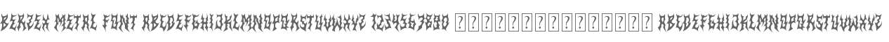 Berzex Metal Font